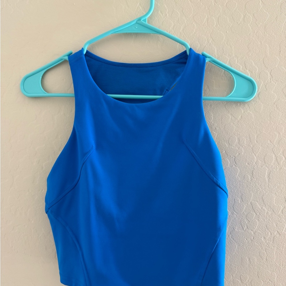 Lululemon Athletica Blue Fitted Sleeveless Tank Top